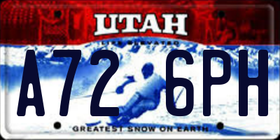 UT license plate A726PH