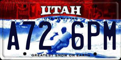 UT license plate A726PM