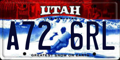 UT license plate A726RL
