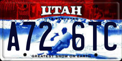 UT license plate A726TC