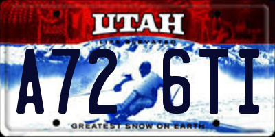 UT license plate A726TI