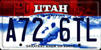 UT license plate A726TL