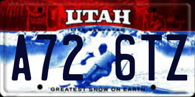 UT license plate A726TZ