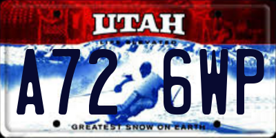 UT license plate A726WP