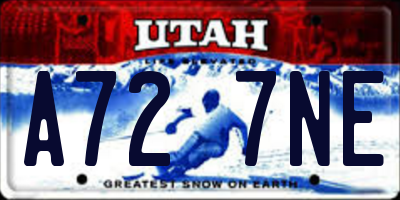 UT license plate A727NE