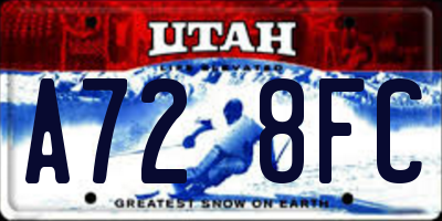UT license plate A728FC