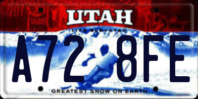 UT license plate A728FE