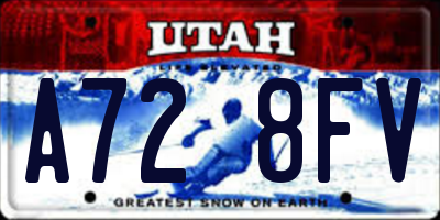 UT license plate A728FV
