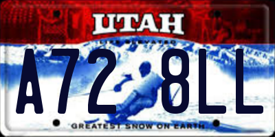 UT license plate A728LL