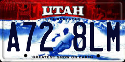 UT license plate A728LM