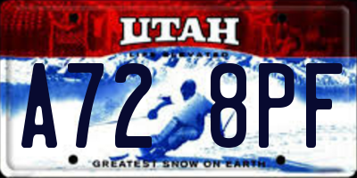 UT license plate A728PF
