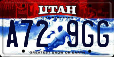 UT license plate A729GG