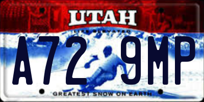 UT license plate A729MP