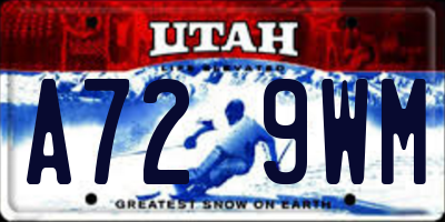 UT license plate A729WM