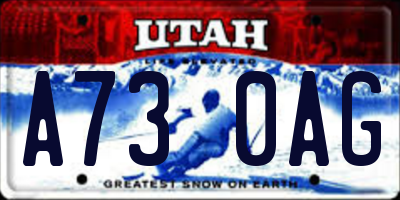UT license plate A730AG