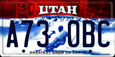 UT license plate A730BC