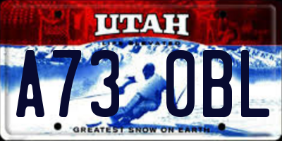 UT license plate A730BL