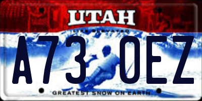 UT license plate A730EZ