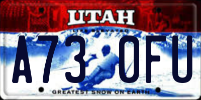 UT license plate A730FU