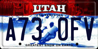 UT license plate A730FV