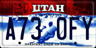 UT license plate A730FY