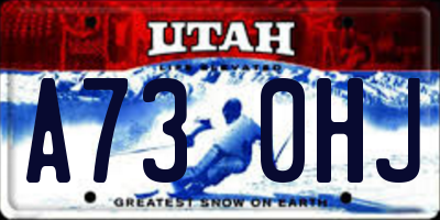 UT license plate A730HJ