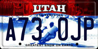 UT license plate A730JP