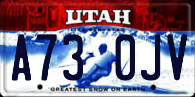 UT license plate A730JV