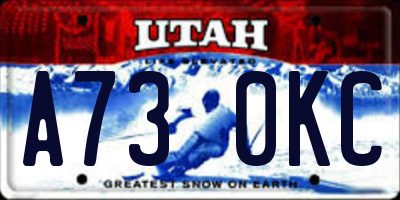 UT license plate A730KC