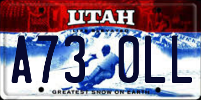 UT license plate A730LL
