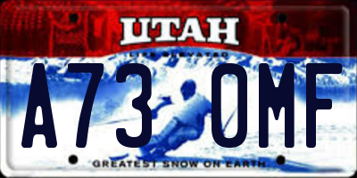 UT license plate A730MF