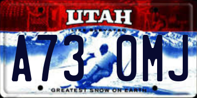 UT license plate A730MJ