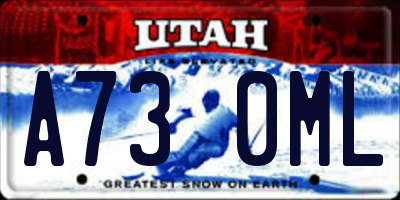 UT license plate A730ML