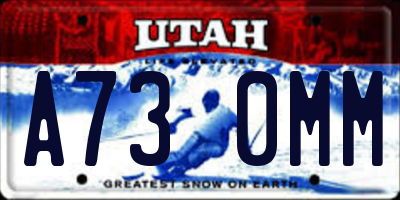 UT license plate A730MM