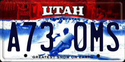 UT license plate A730MS