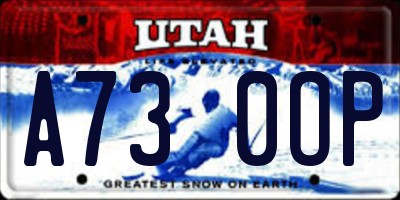 UT license plate A730OP