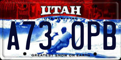 UT license plate A730PB
