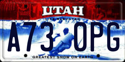 UT license plate A730PG