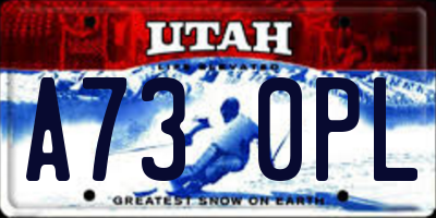 UT license plate A730PL