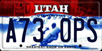 UT license plate A730PS