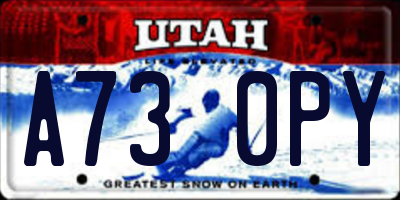 UT license plate A730PY