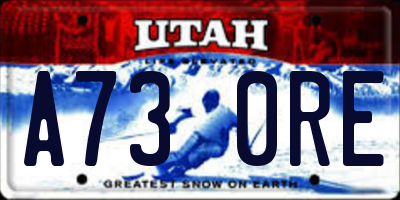 UT license plate A730RE