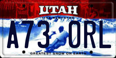 UT license plate A730RL