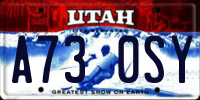 UT license plate A730SY