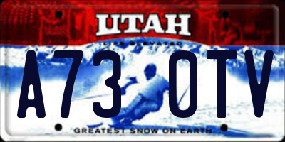 UT license plate A730TV