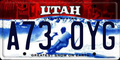 UT license plate A730YG