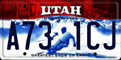 UT license plate A731CJ