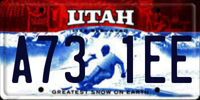 UT license plate A731EE
