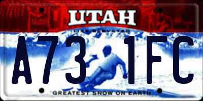 UT license plate A731FC