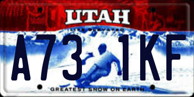 UT license plate A731KF